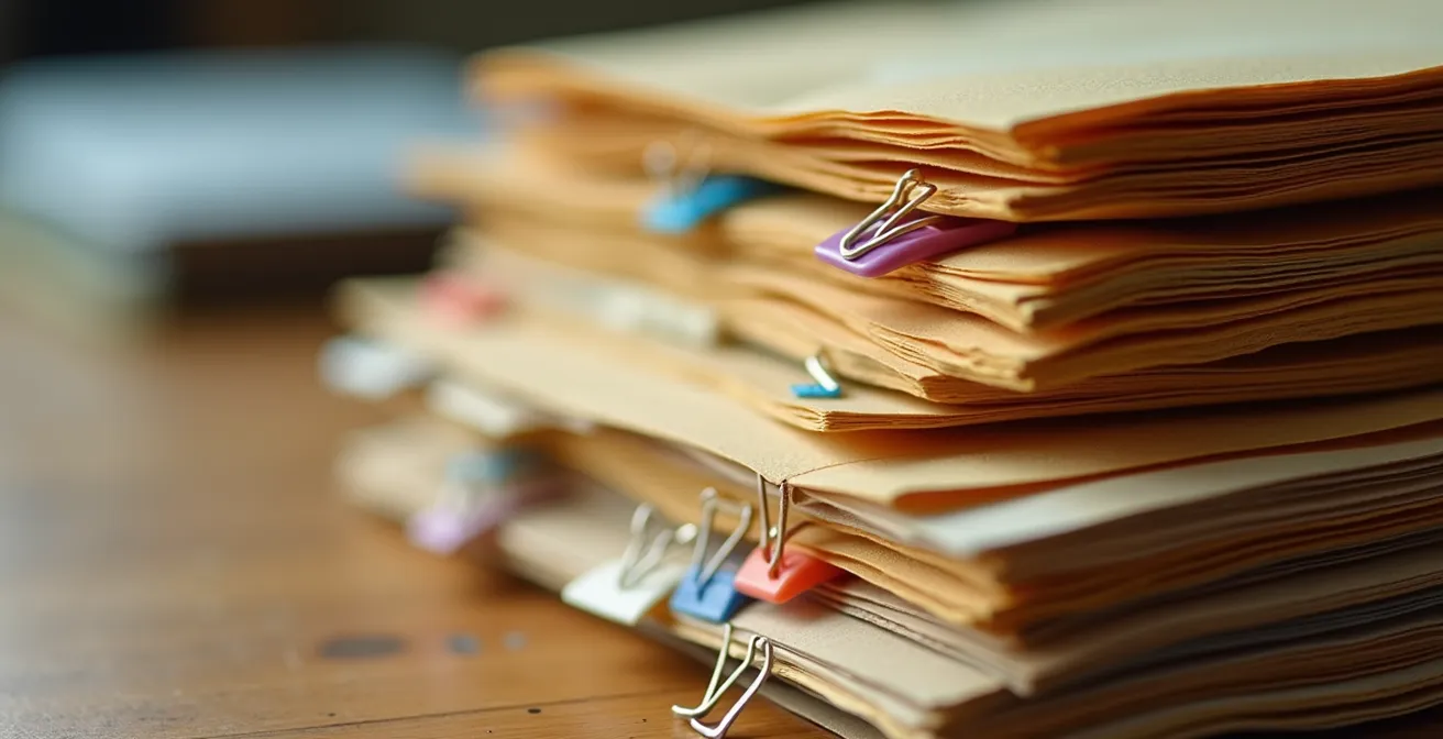 Archives et documents administratifs organisés pour reconstituer une carrière