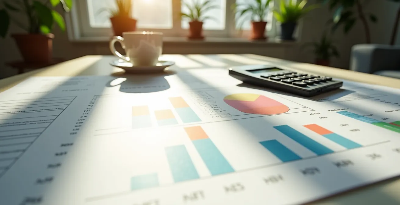 Documents administratifs APA et calculatrice sur bureau pour planification financière