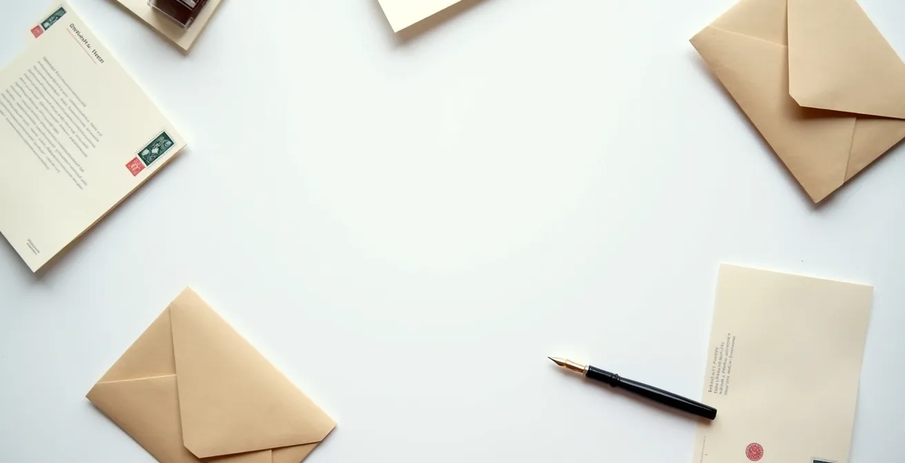 Vue aérienne de documents administratifs organisés pour un recours